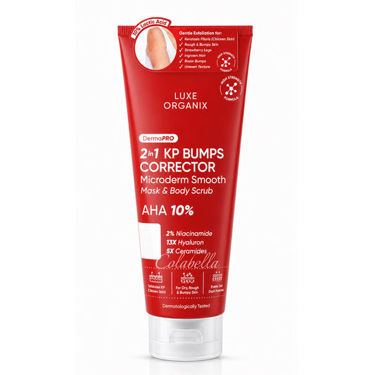Luxe Organix DermaPRO 2in1 KP Bumps Corrector Microderm Smooth Mask & Body Scrub 200ml