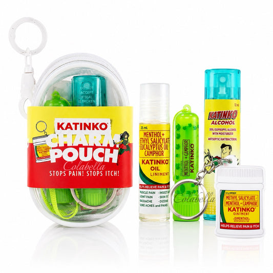 Katinko Charm Pouch - Oil Liniment, Ointment, Inhaler and Key Chain