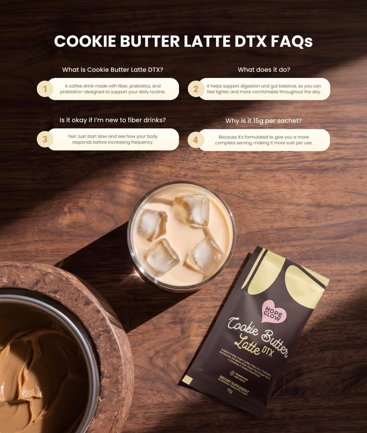 Hope Glow Cookie Butter Latte DTX 8s