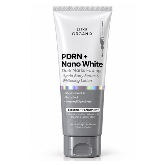 Luxe Organix PDRN + Nano White Dark Marks Fading Hybrid Body Serum & Whitening Lotion 200ml