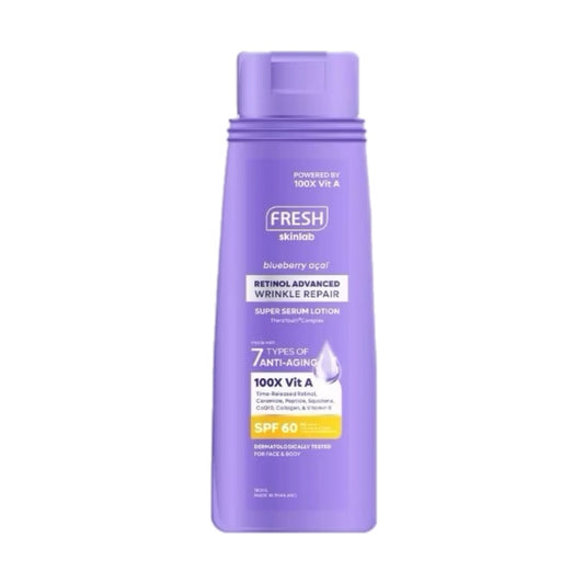 Fresh Skinlab Blueberry Acai Retinol Advance Wrinkle Repair Super Serum Lotion SPF 60 180ml