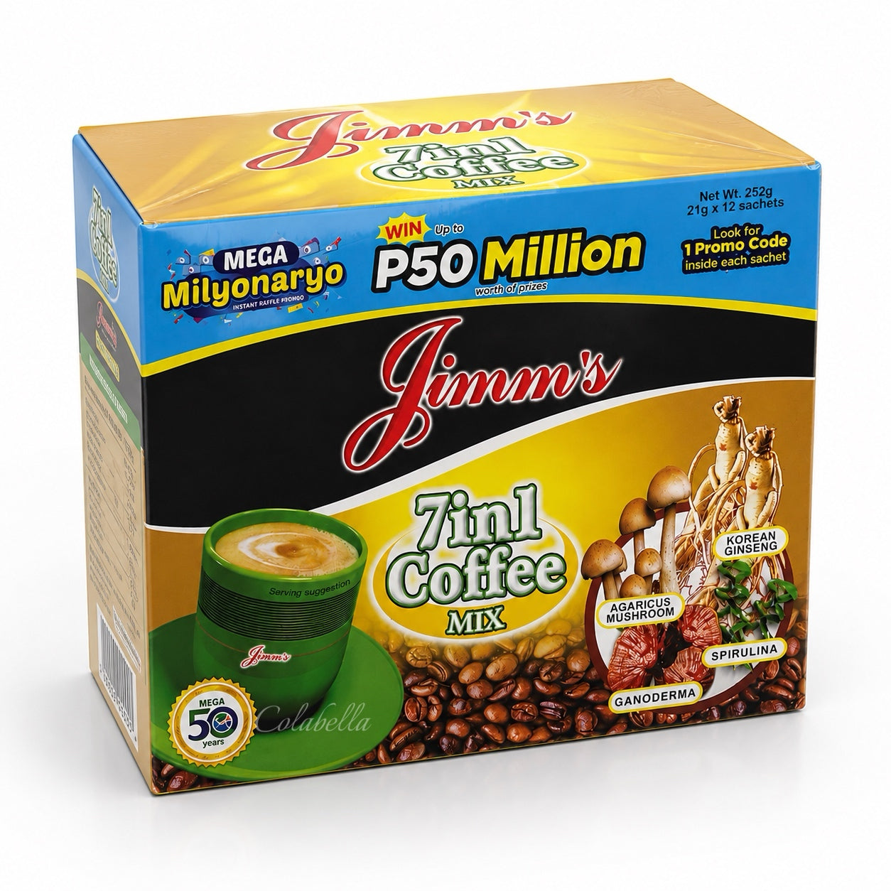 Jimm's 7-in-1 Coffee Mix (12 Sachets)