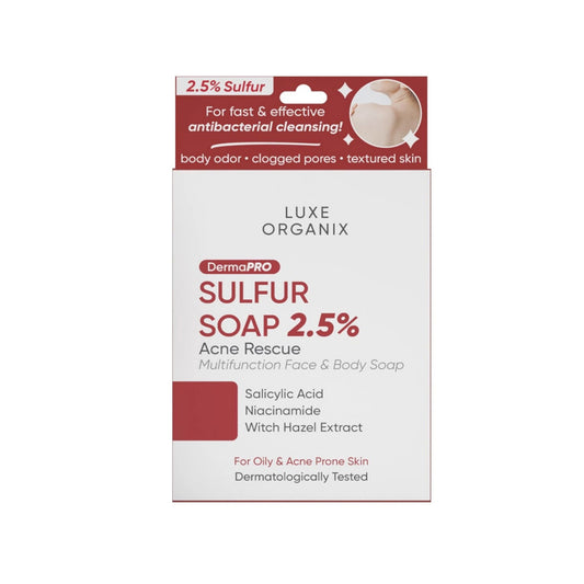 Luxe Organix Dermapro Sulfur Soap 2.5% Acne Rescue 80g