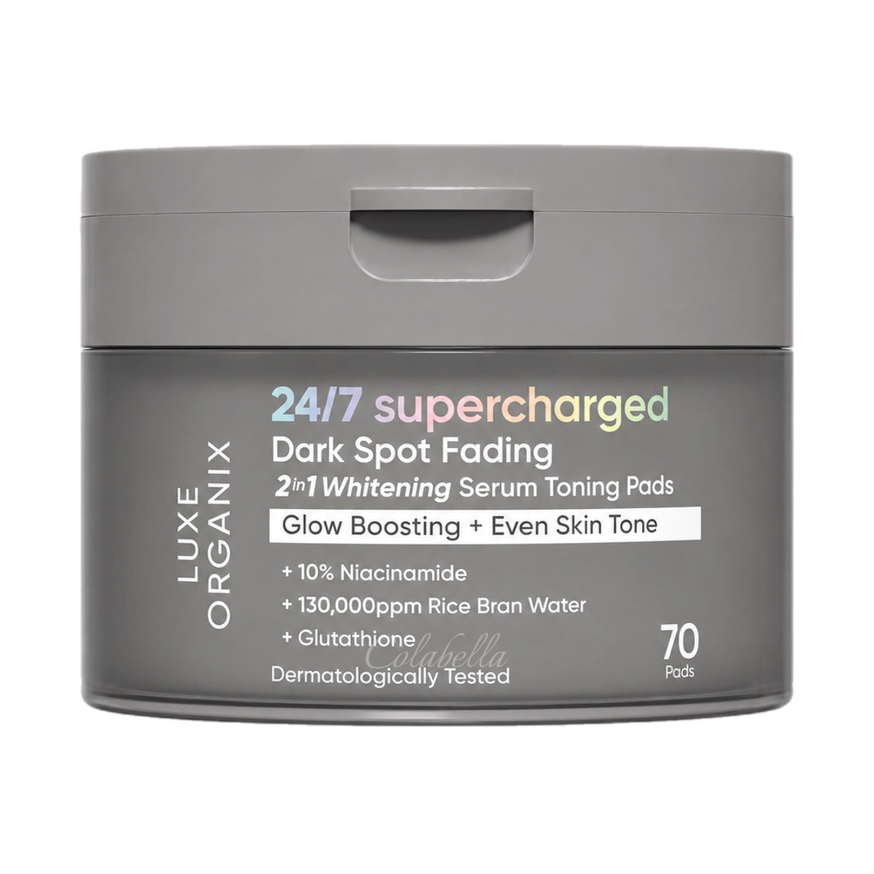 Luxe Organix 24/7 Supercharged Dark Spot Fading 2-in-1 Whitening Serum Concentrated Pads (Glow Boosting + Even Skin Tone)