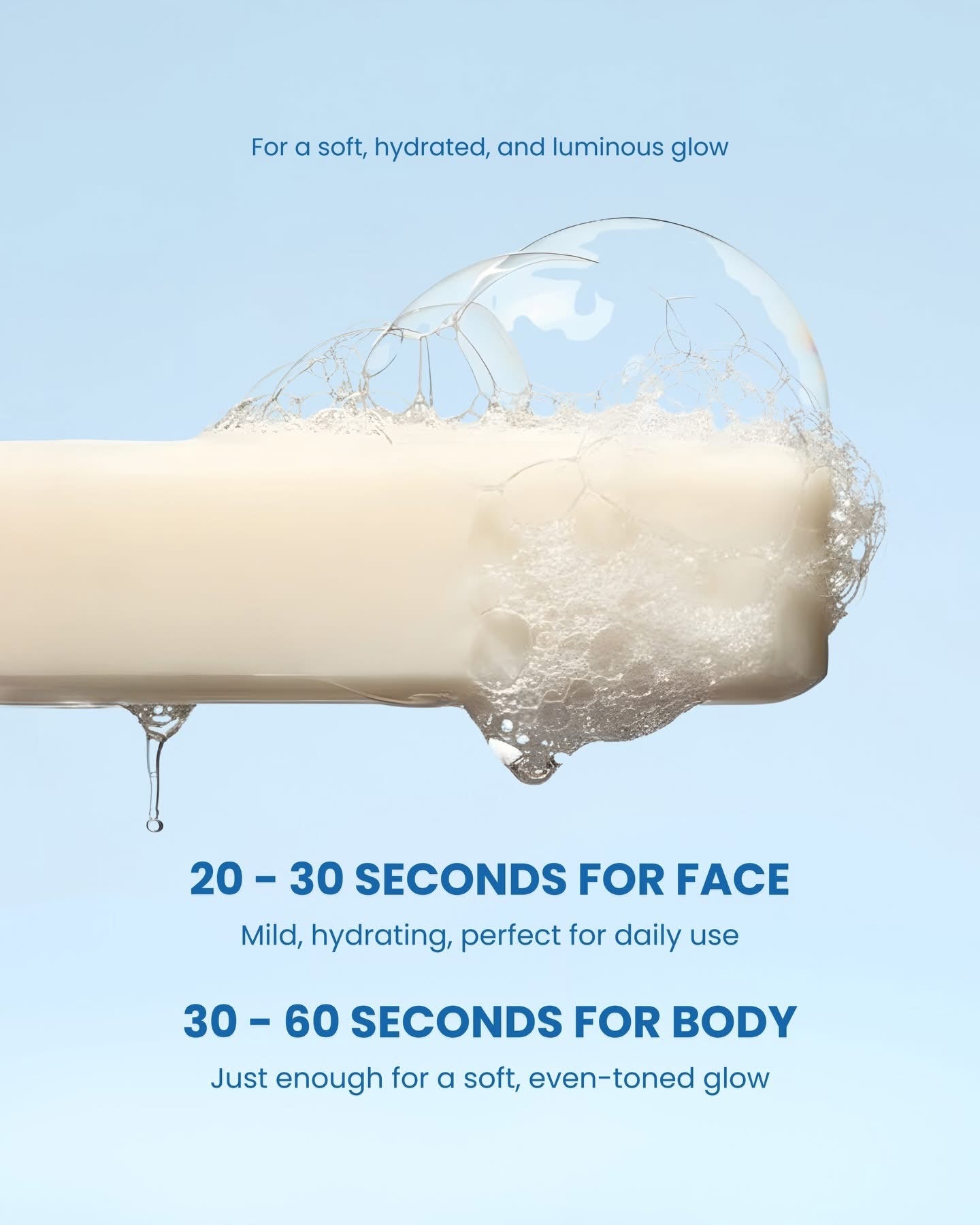 Luna Aura Hope Glow Gentle White Face & Body Soap (50g x 3 Bars)
