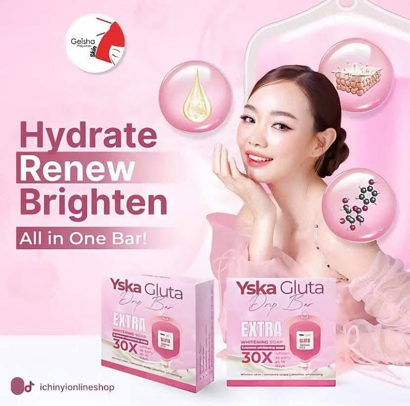YSKA Gluta Drip Bar 30x Extreme Whitening Soap 70g