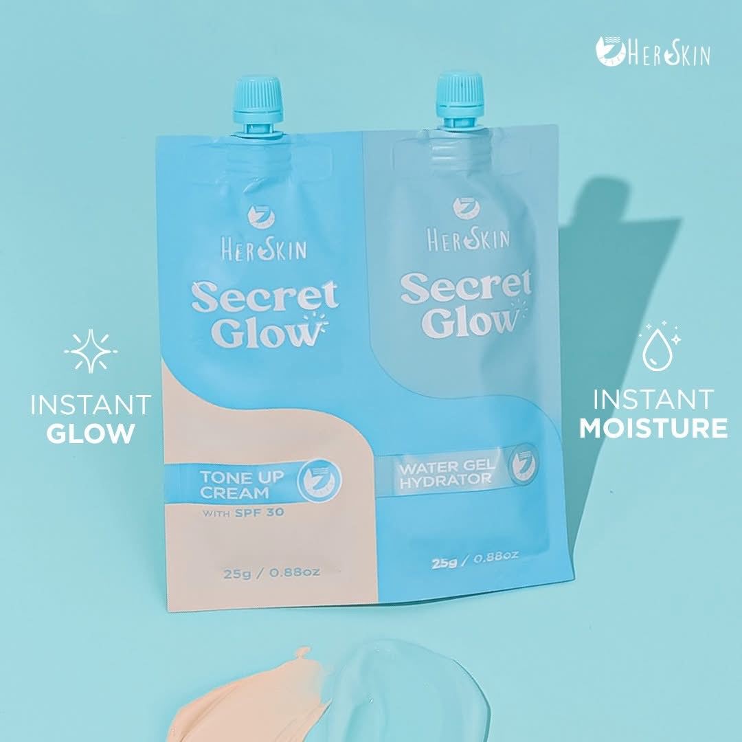 HerSkin Secret Glow Twin Pack Tone Up Cream with SPF 30 + Water Gel Hydrator