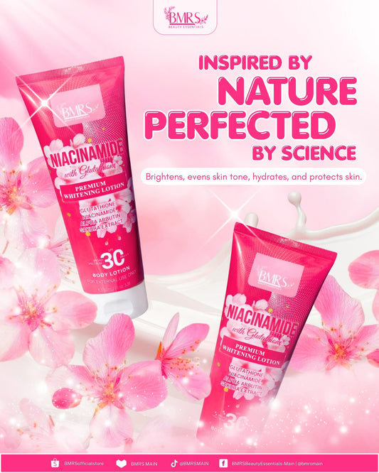 BMRS Niacinamide with Glutathione Premium Whitening Body Lotion SPF 30 PA+++