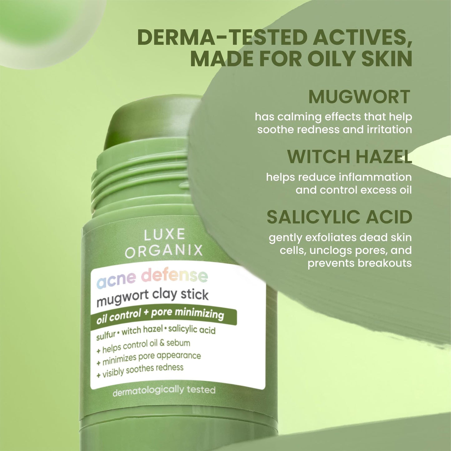 Luxe Organix Acne Defense Mugwort Clay Stick 52g