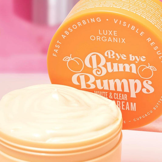 Luxe Organix Bye Bye Bum Bumps White and Clear Booty Cream 230g