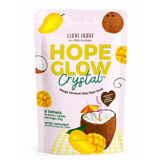 Luna Aura Hope Glow Mango Coconut Chia Fiber Drink 8s