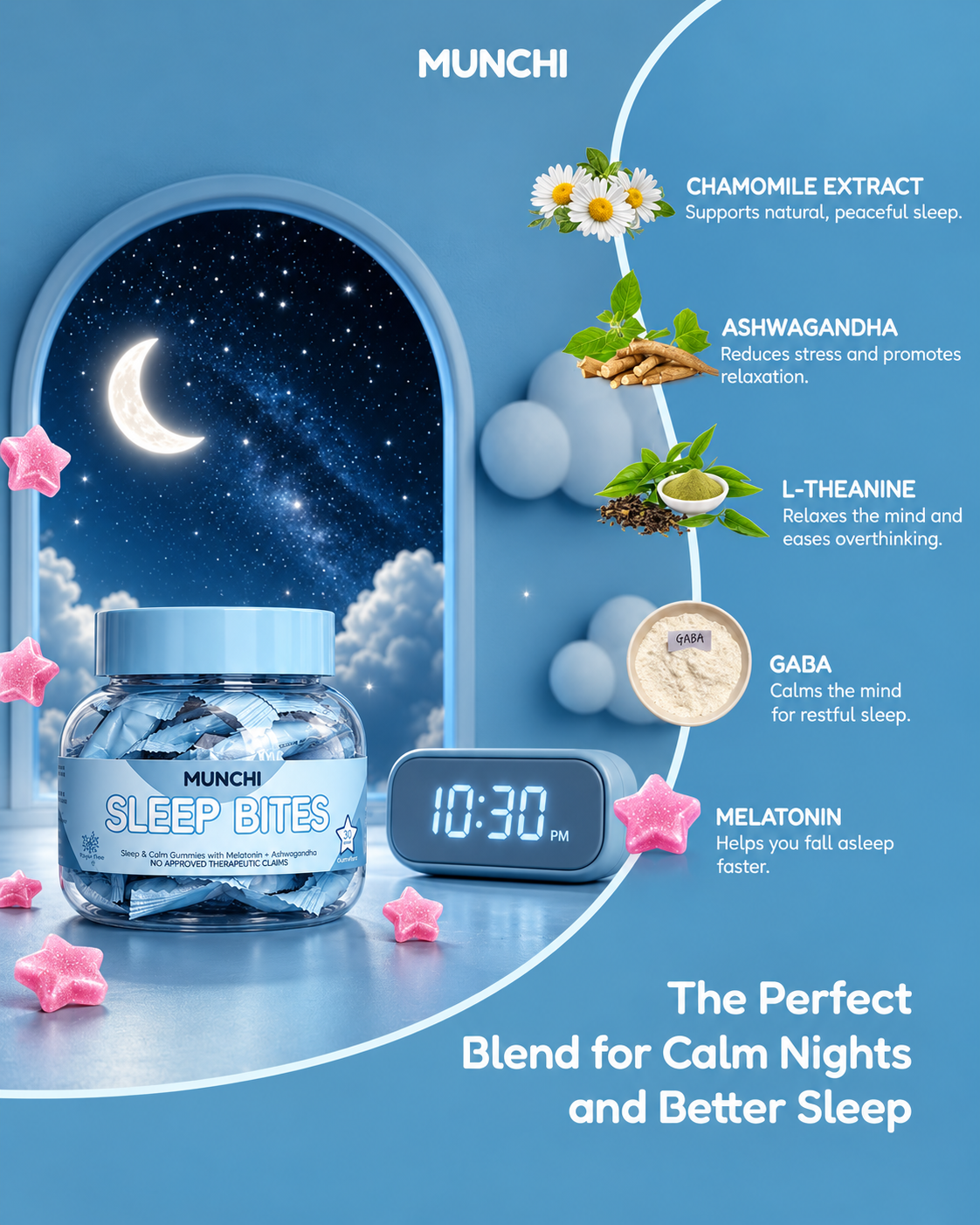 Munchi Sleep Bites Gummies 30pcs