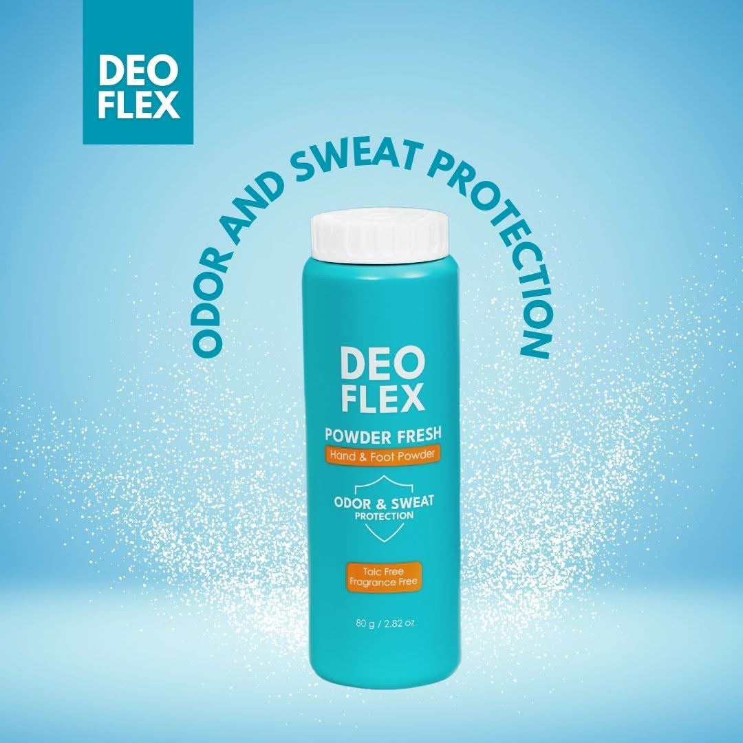 Deoflex Powder Fresh Hand & Foot Powder 80g