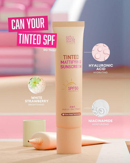 Seoul White Korea Tinted Mattifying Sunscreen SPF50 30g