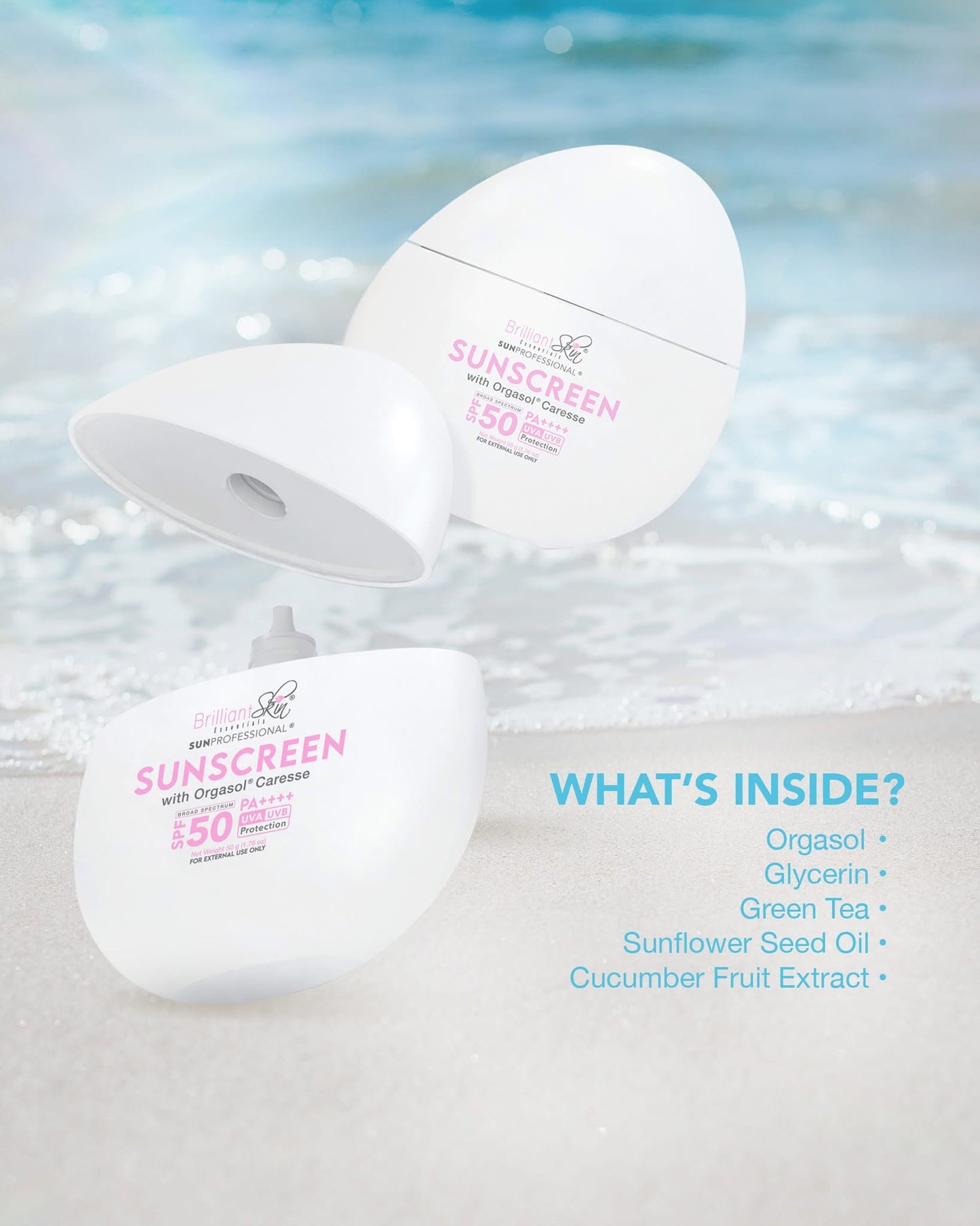 Brilliant Skin SunProfessional Sunscreen with Orgasol Caresse SPF 50 PA++++