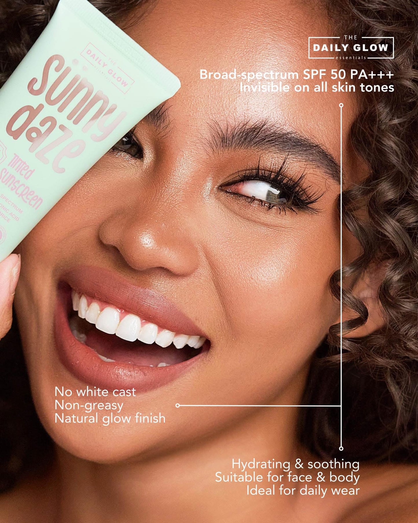 The Daily Glow Sunny Daze Tinted Sunscreen SPF50 PA++++ 50g (Vanilla Shade)