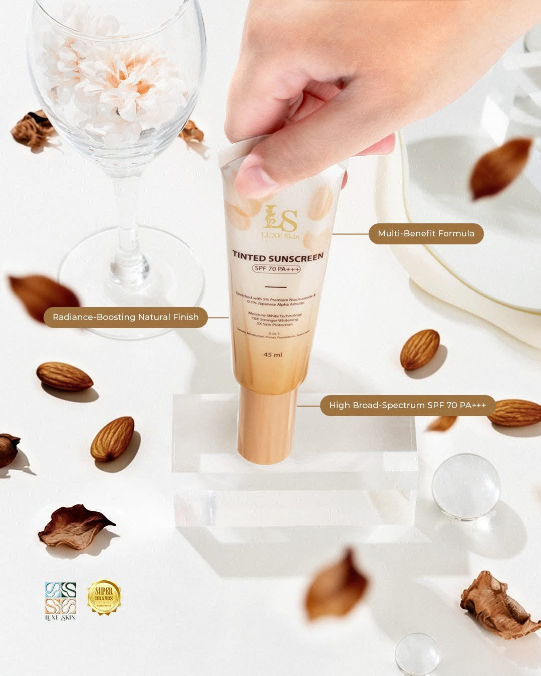Luxe Skin Tinted Sunscreen SPF 70 PA+++ 45ml