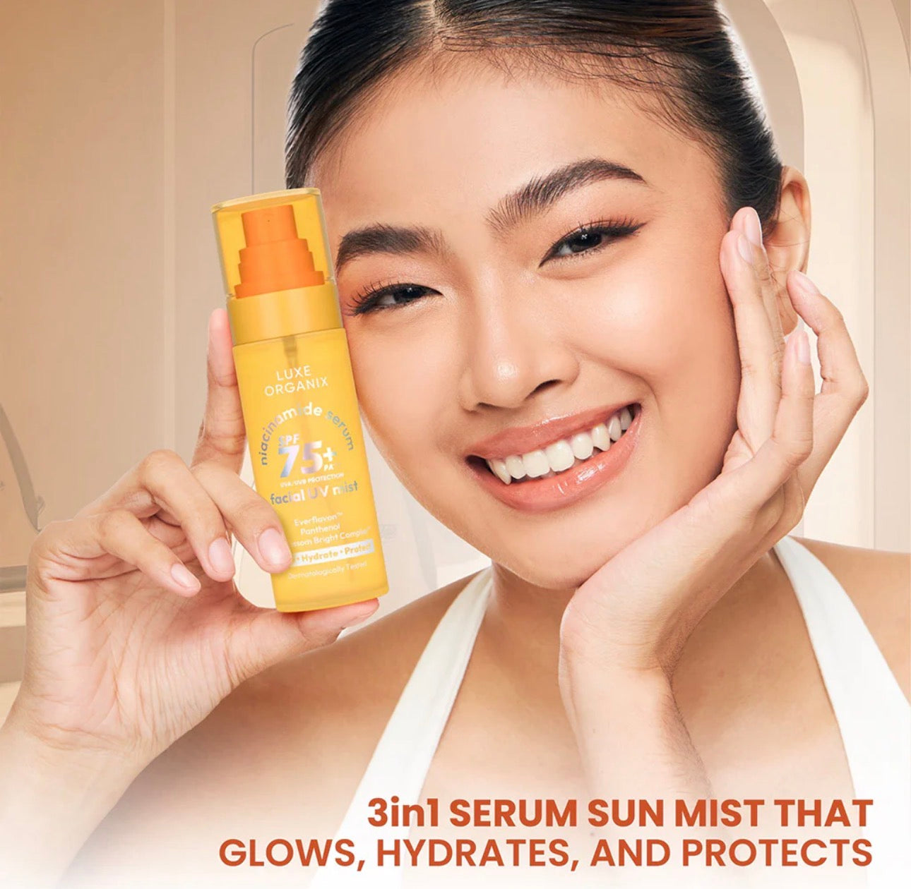 Luxe Organix Niacinamide Serum Facial UV Mist SPF 75+ PA++++ 80ml