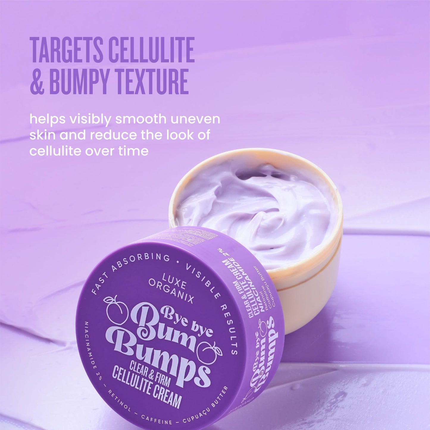Luxe Organix Bye Bye Bum Bumps Clear & Firm Cellulite Cream 230g
