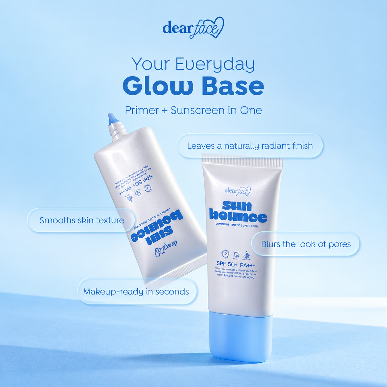 Dear Face Sunbounce Luminous Sunscreen SPF 50 PA+++ 50ml