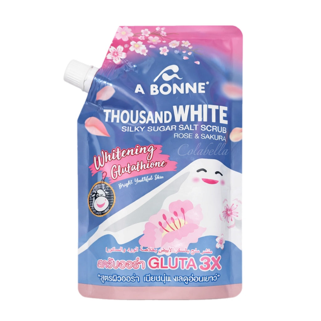 A Bonne’ Thousand White Sugar Salt Scrub Rose and Sakura 350g