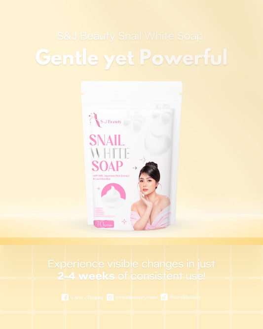 S and J Beauty Snail White Soap (Pack of 5)