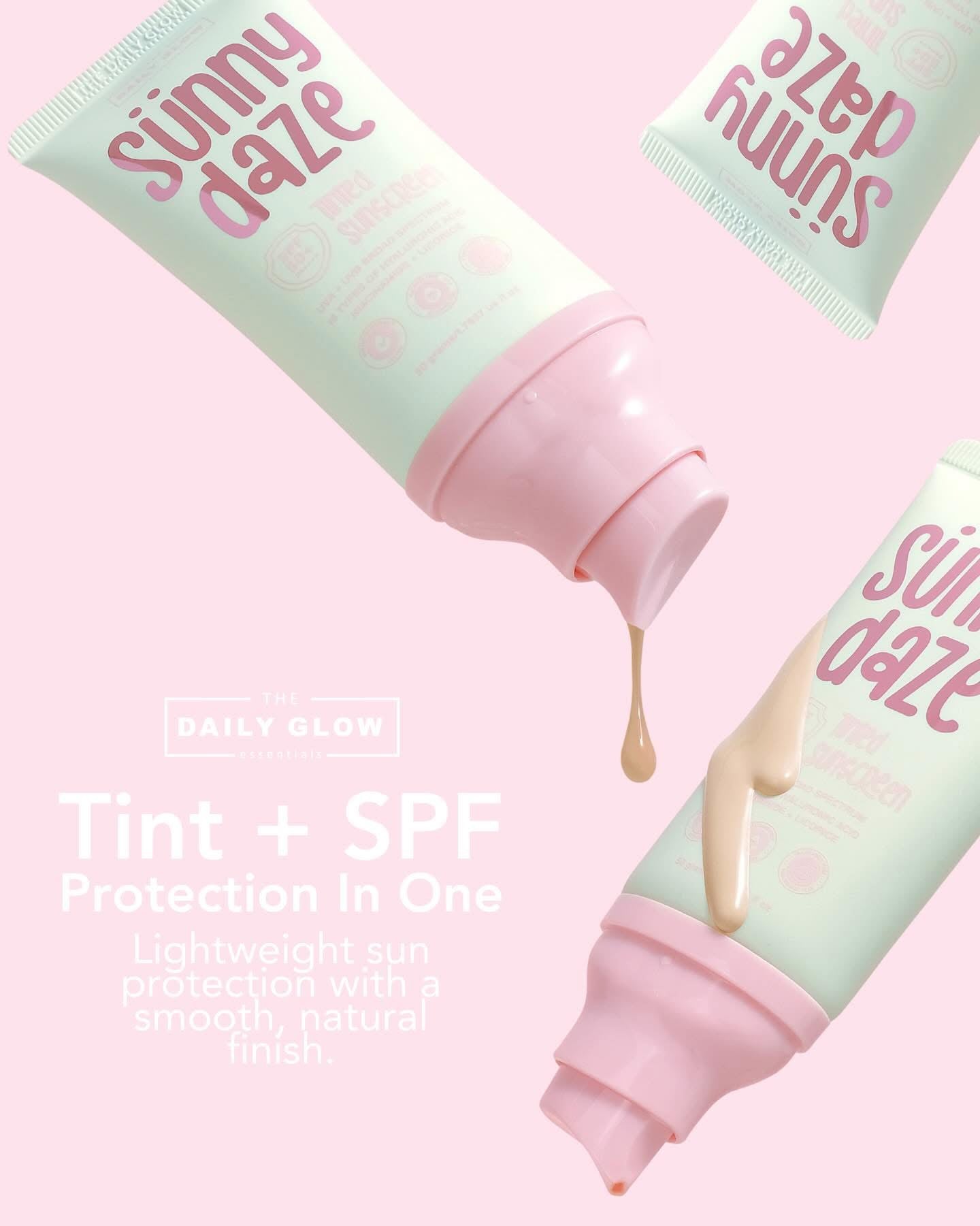 The Daily Glow Sunny Daze Tinted Sunscreen SPF50 PA++++ 50g (Vanilla Shade)