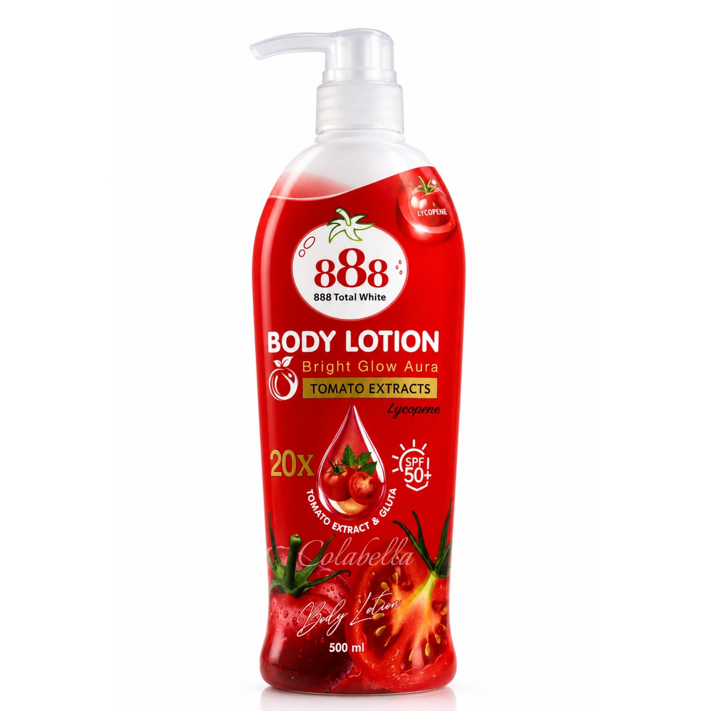 888 Total White Bright Glow Aura Body Lotion SPF 50+ (500ml)