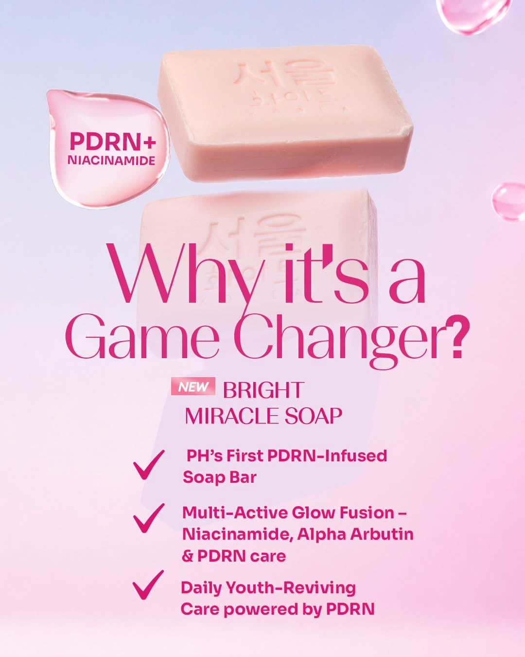 Seoul White Korea PDRN + Niacinamide Bright Miracle Soap 90g
