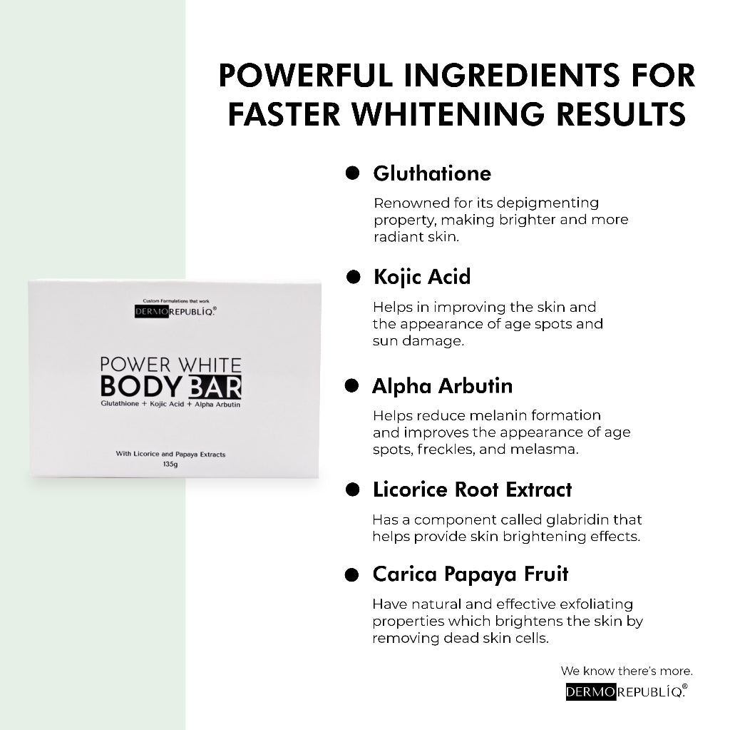 Dermorepubliq Kojic Acid Dipalmitate + Glutathione + Alpha Arbutin Whitening Soap 135g