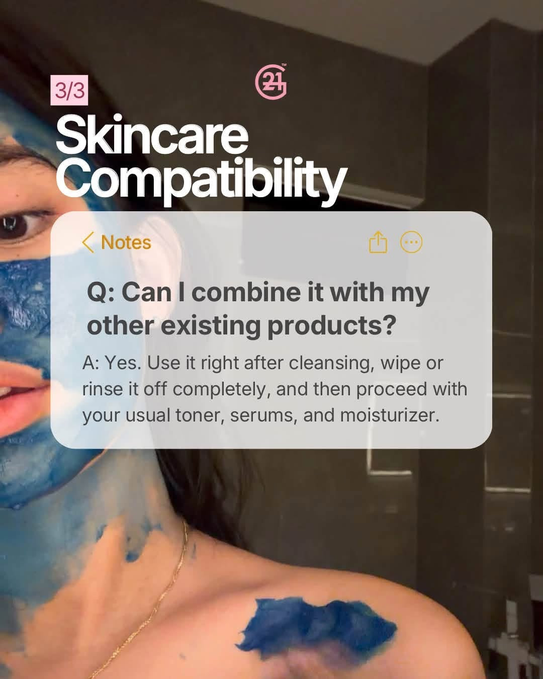 G21 Moroccan Blue Nila Powder Face & Body Mask 200g