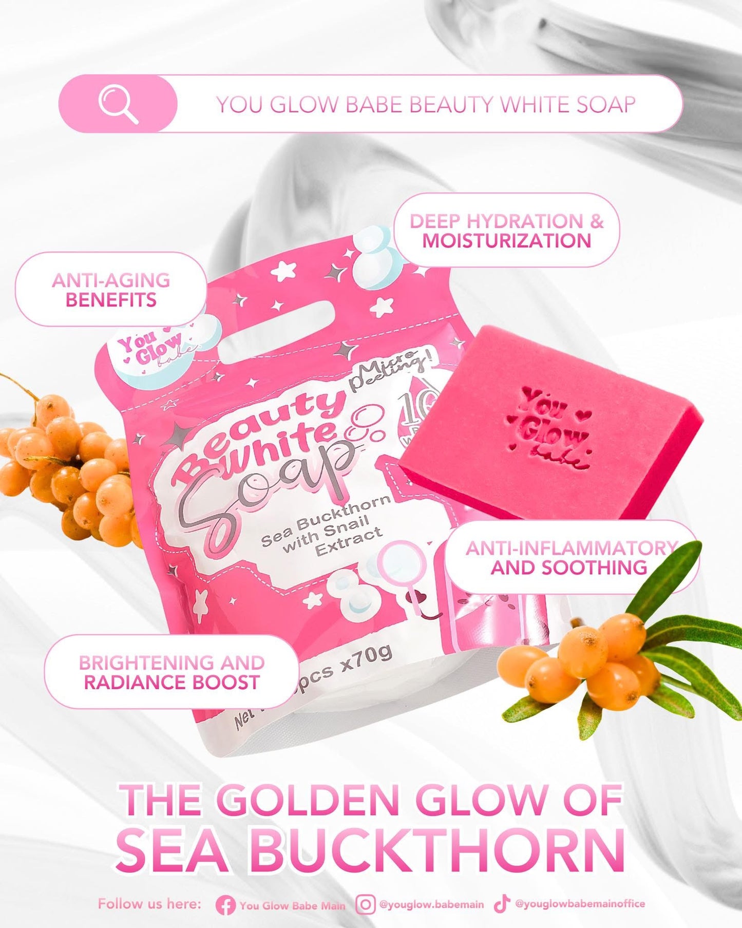 You Glow Babe Beauty White Soap 70g x 5