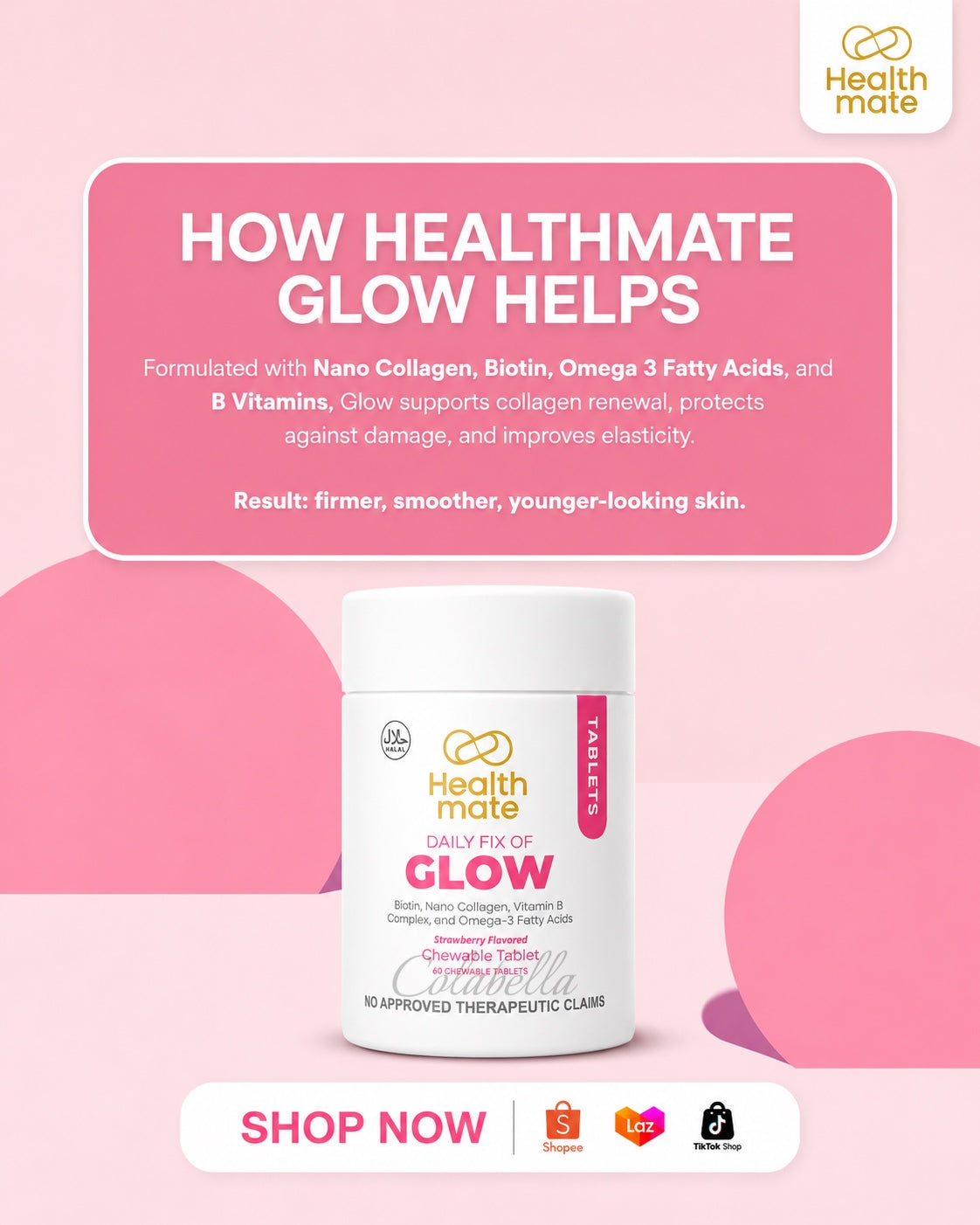 Healthmate Glow (60 Chewable Tablets)