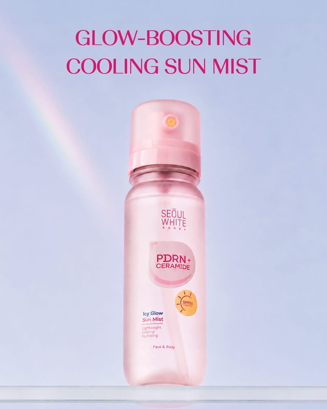 Seoul White Korea PDRN + Ceramide Icy Glow Sun Mist SPF50 85ml