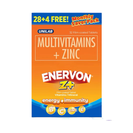 ENERVON Z Plus Energy + Immunity Film Coated Tablet 28+4 Free