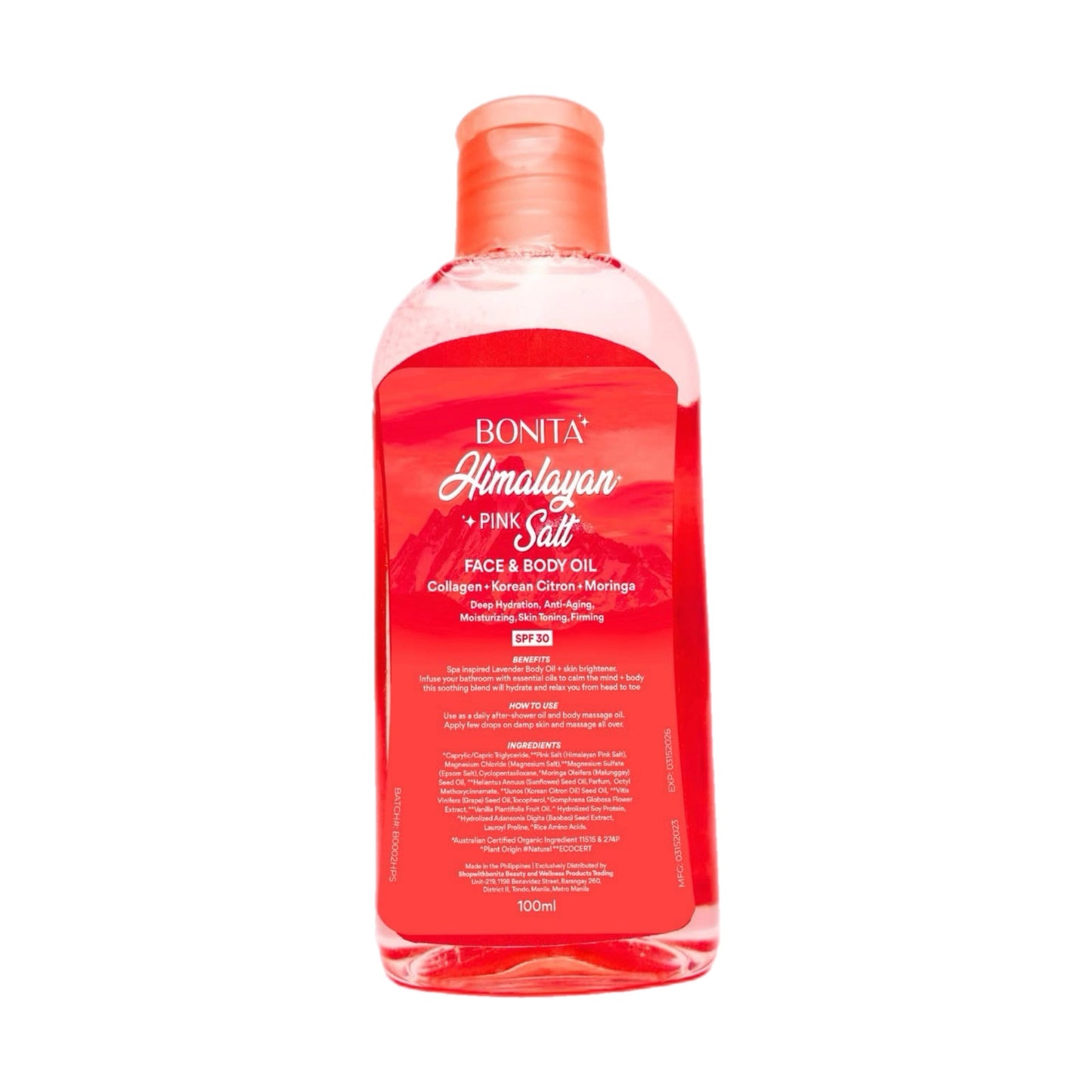 Bonita Himalayan Pink Salt Face & Body Oil SPF30 100ml