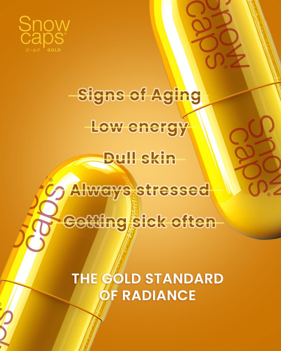 Snow Caps Gold L-Glutathione 749mg 30s