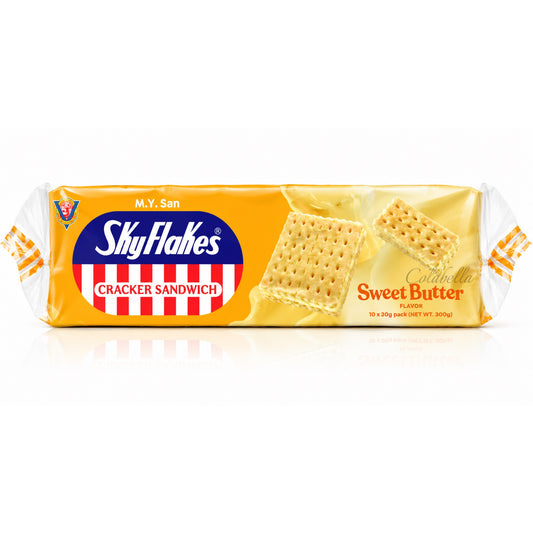M.Y. San SkyFlakes Cracker Sandwich Sweet Butter 300g (10s)