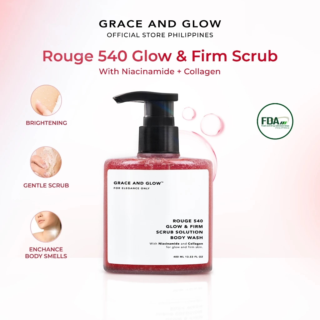 Grace And Glow Rouge540 Scrub Solution Body Wash (Niacinamide and Collagen) 400ml