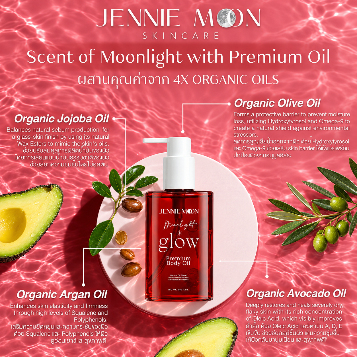 Jennie Moon Moonlight Glow Premium Body Oil 150ml