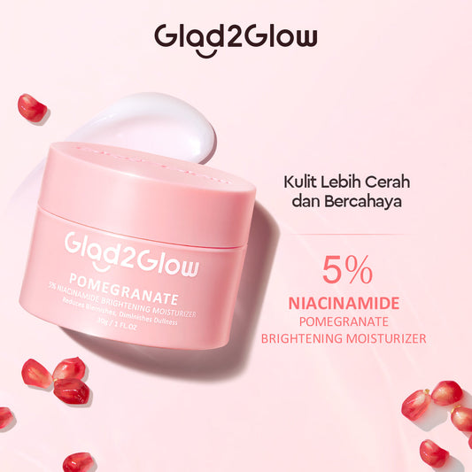Glad2Glow Moisturizer Pomegranate Niacinamide Brightening Moisturizer 30g