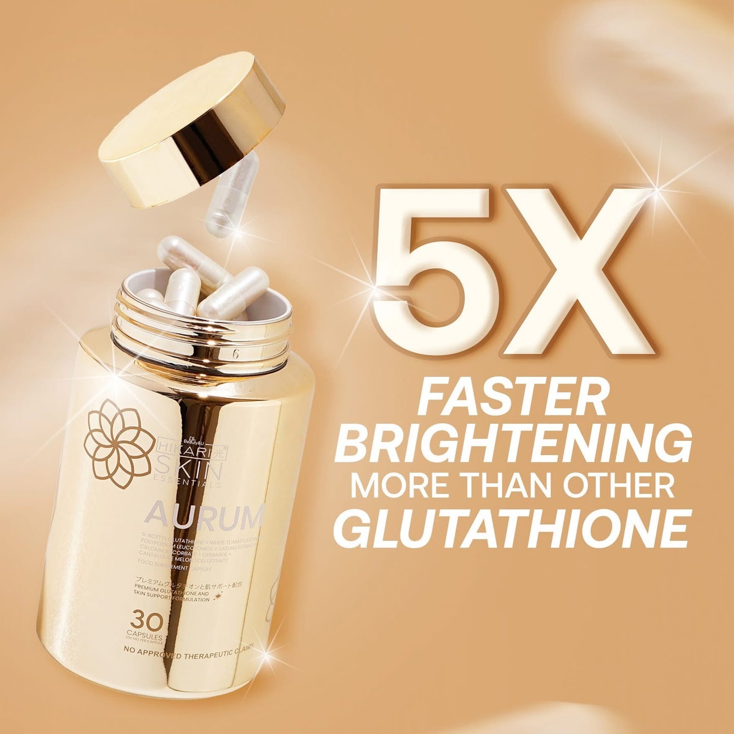 Hikari Skin Aurum S-Acetyl Glutathione 14 Capsules