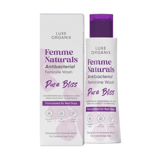 Luxe Organix Femme Naturals Pure Bliss Antibacterial Feminine Hygiene Wash 120ml