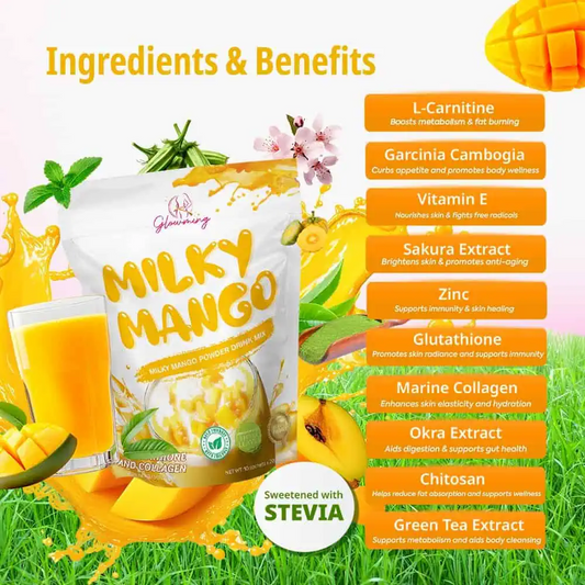 Glowming Milky Mango Appetite Suppresant Drink by Cris Cosmetics 10s
