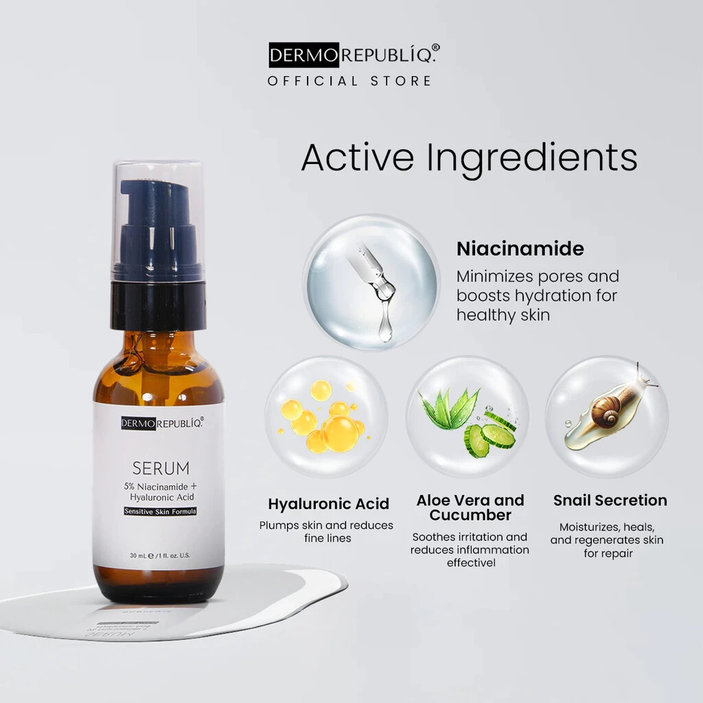 Dermorepubliq 5% Niacinamide + Hyaluronic Acid Sensitive Skin Formula 30ml