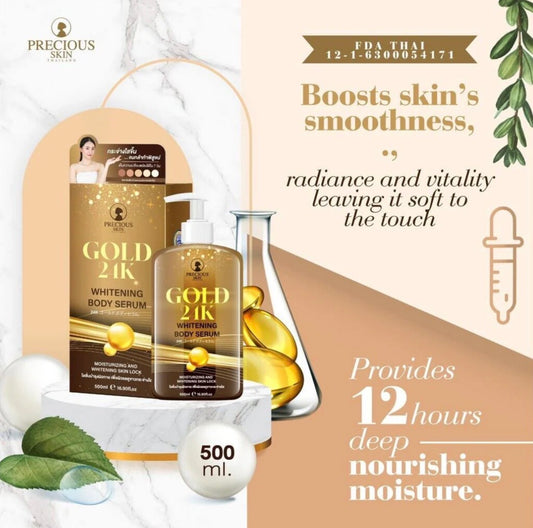 Gold 24K Whitening Body Serum by Precious Skin 500ml