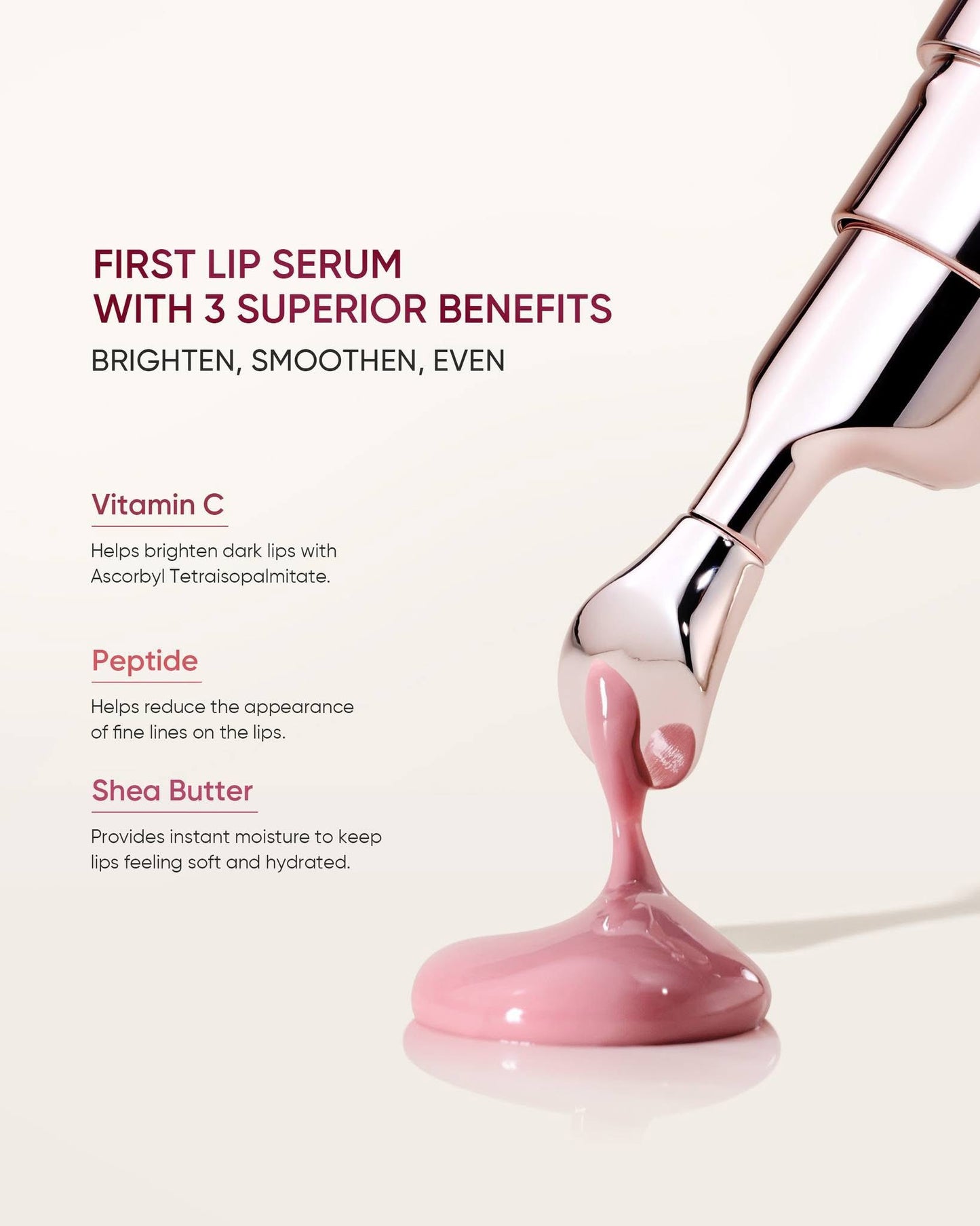 SKINTIFIC Peptide Brightening Lip Serum 6.5ml (Choose a Shade)