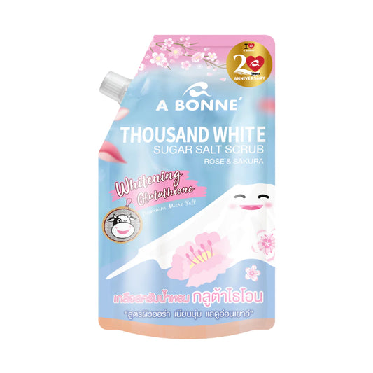 A Bonne’ Thousand White Sugar Salt Scrub Rose and Sakura 350g