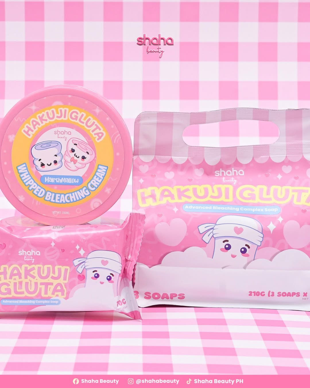 Shaha Beauty Hakuji Gluta Whipped Bleaching Cream 200ml