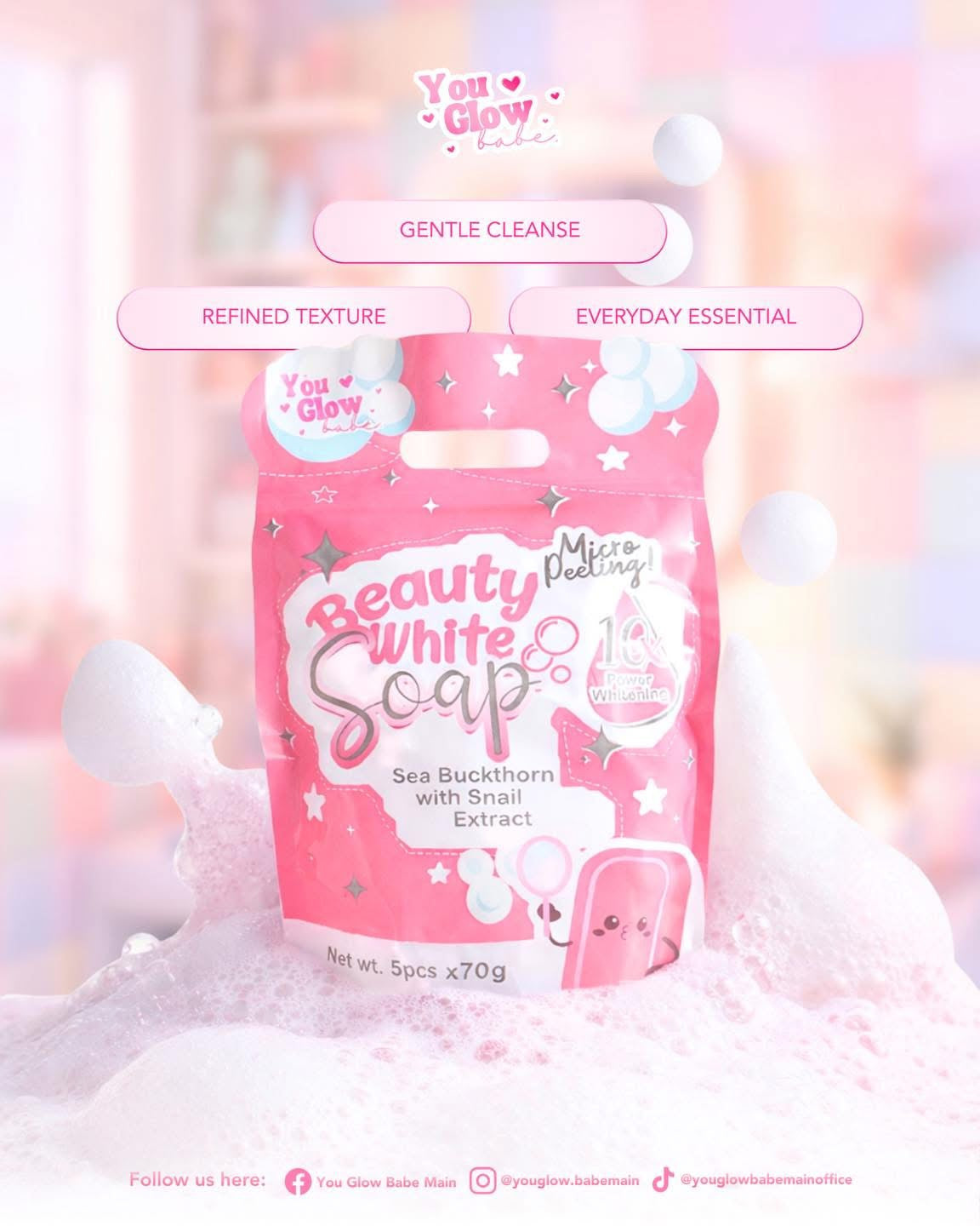 You Glow Babe Beauty White Soap 70g x 5